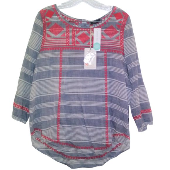 THML Tops - THML Long sleeve blouse  Color Grey, Size XL